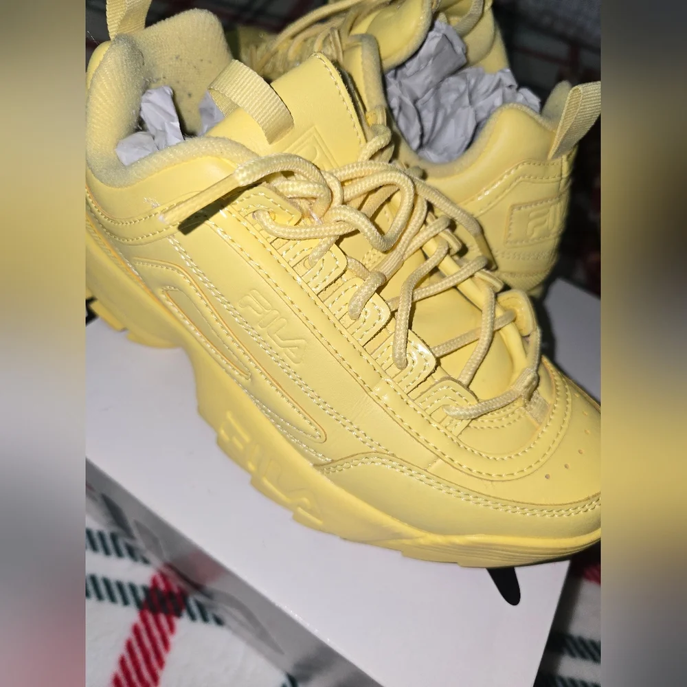 Fila Disruptor II Premium Yellow Sneakers - Picture 9 of 9